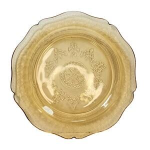 Vtg Yellow Depression Glass Plate 11" Patrician Spoke Pattern Federal Glass Co